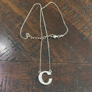 Gold Initial C Pendant Necklace